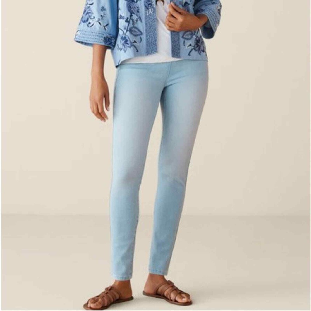 New Soft Surroundings The Ultimate Denim Pull-on Skinny Jeans Small Casual